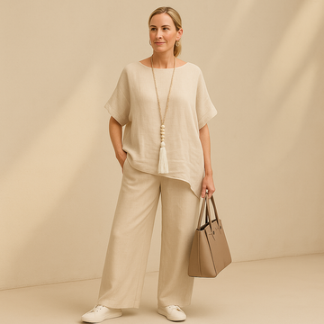 (1 Kaufen, 2 Erhalten) Kaela Sommer Leinen Ensemble