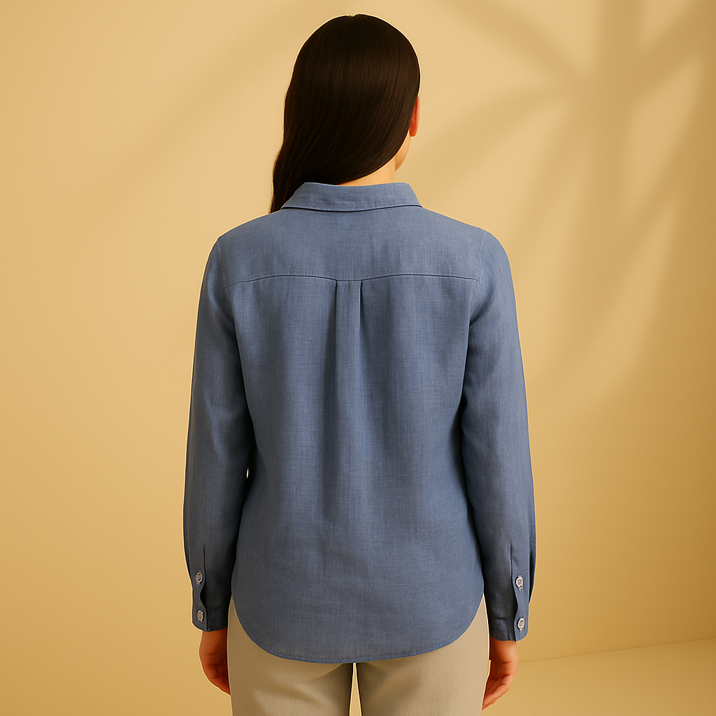 Sommerbluse aus Leinen Schlicht und Feminin