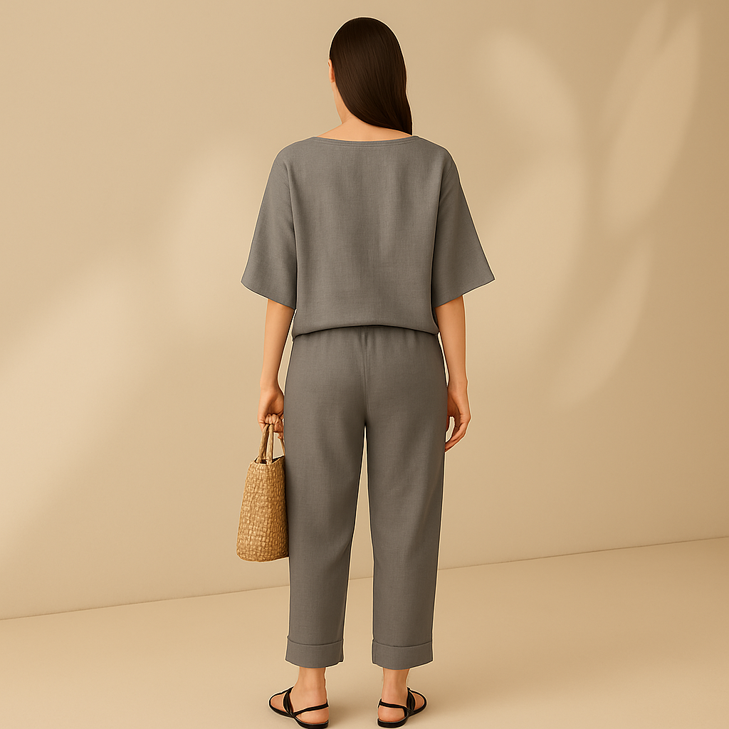 Set Hemd und Hose High Waist Atemporal Eleganz